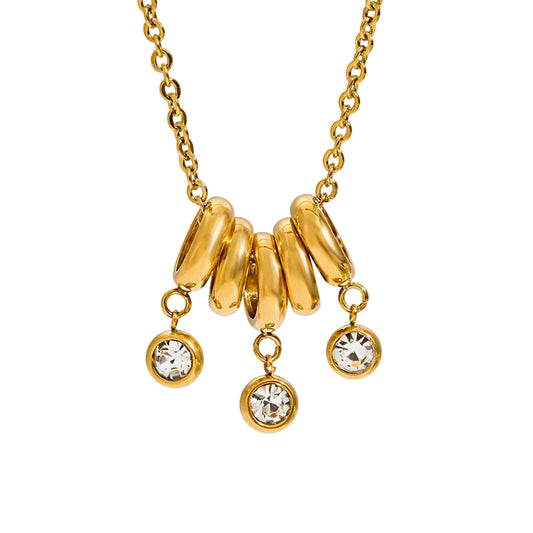 Celeste Charm Cluster Necklace