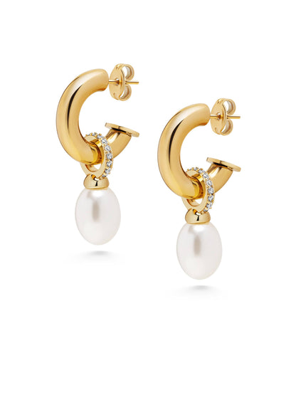 Serena Pearl Hoops