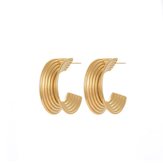 Sabina Wave Hoops