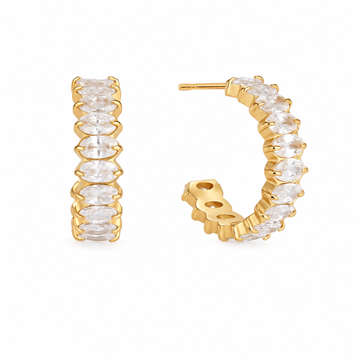 Marquise Glow Hoops