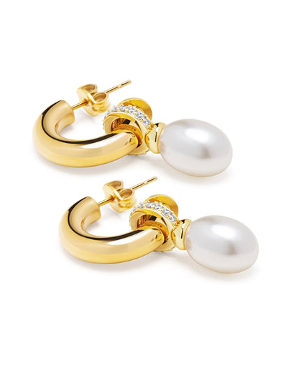 Serena Pearl Hoops