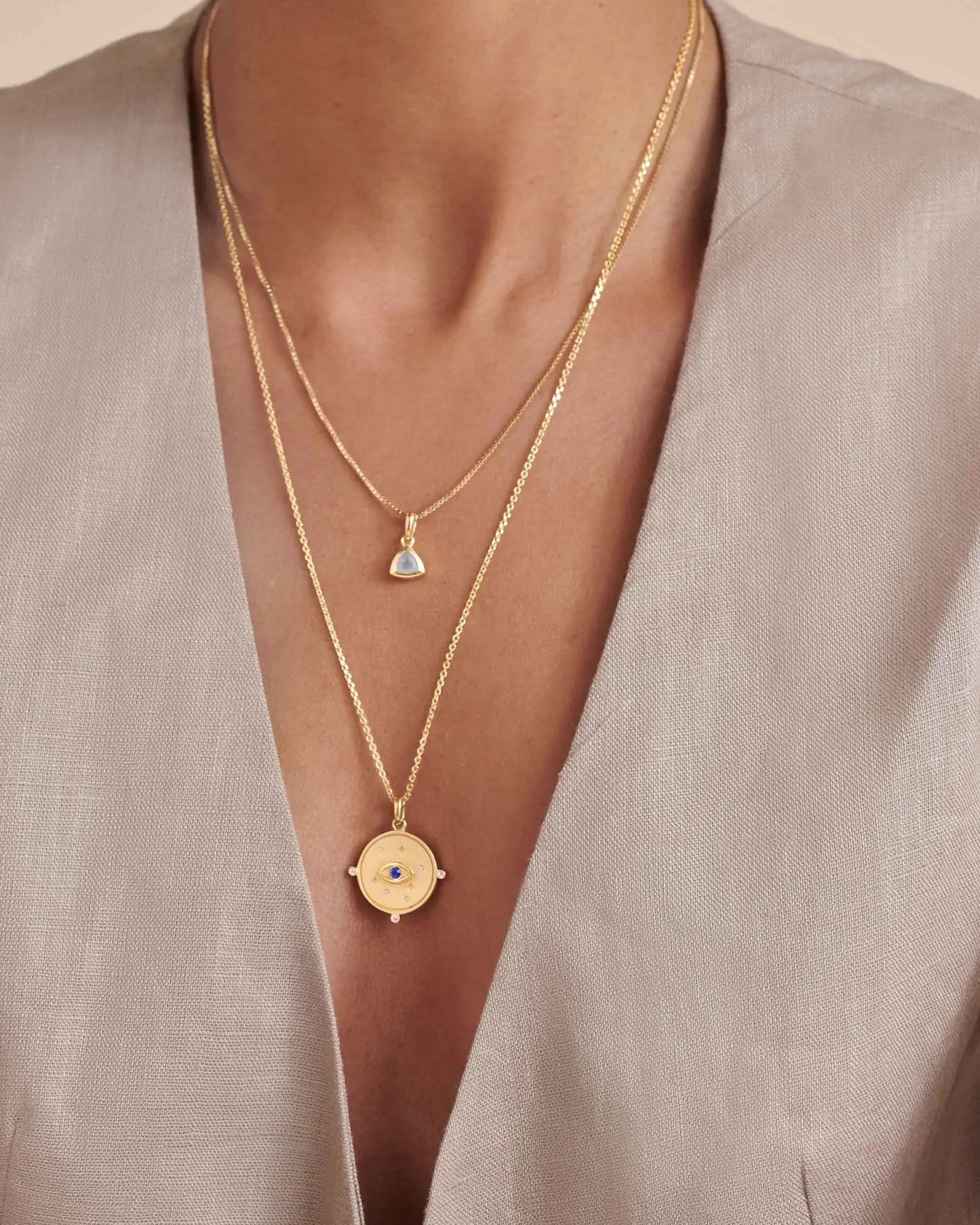 Evil Eye Medallion Necklace