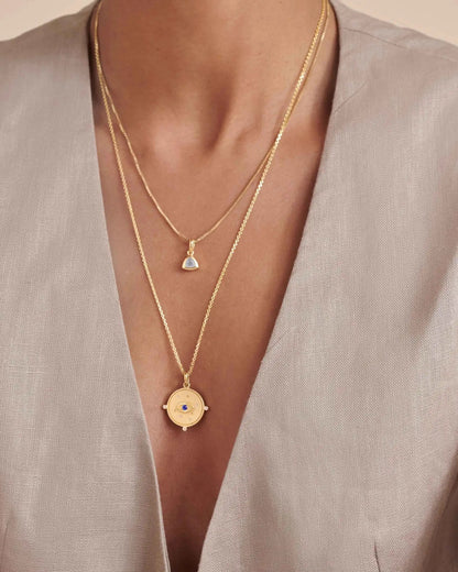 Evil Eye Medallion Necklace