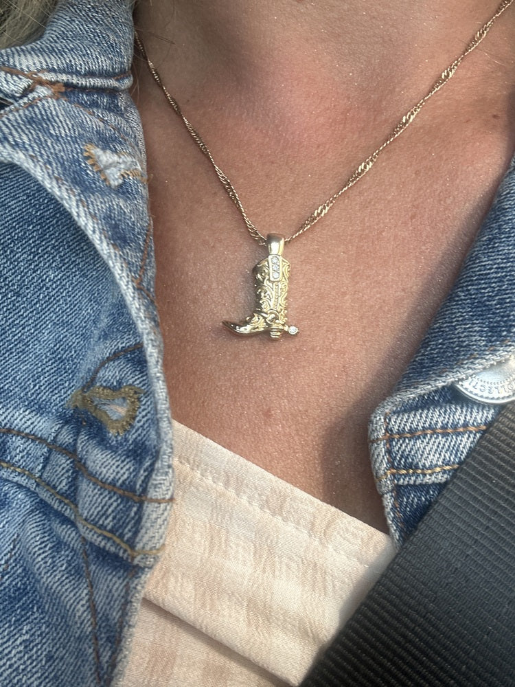 Rodeo Charm Boot Necklace