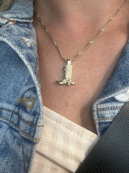 Rodeo Charm Boot Necklace
