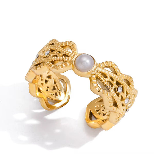 Celestine Pearl Ring