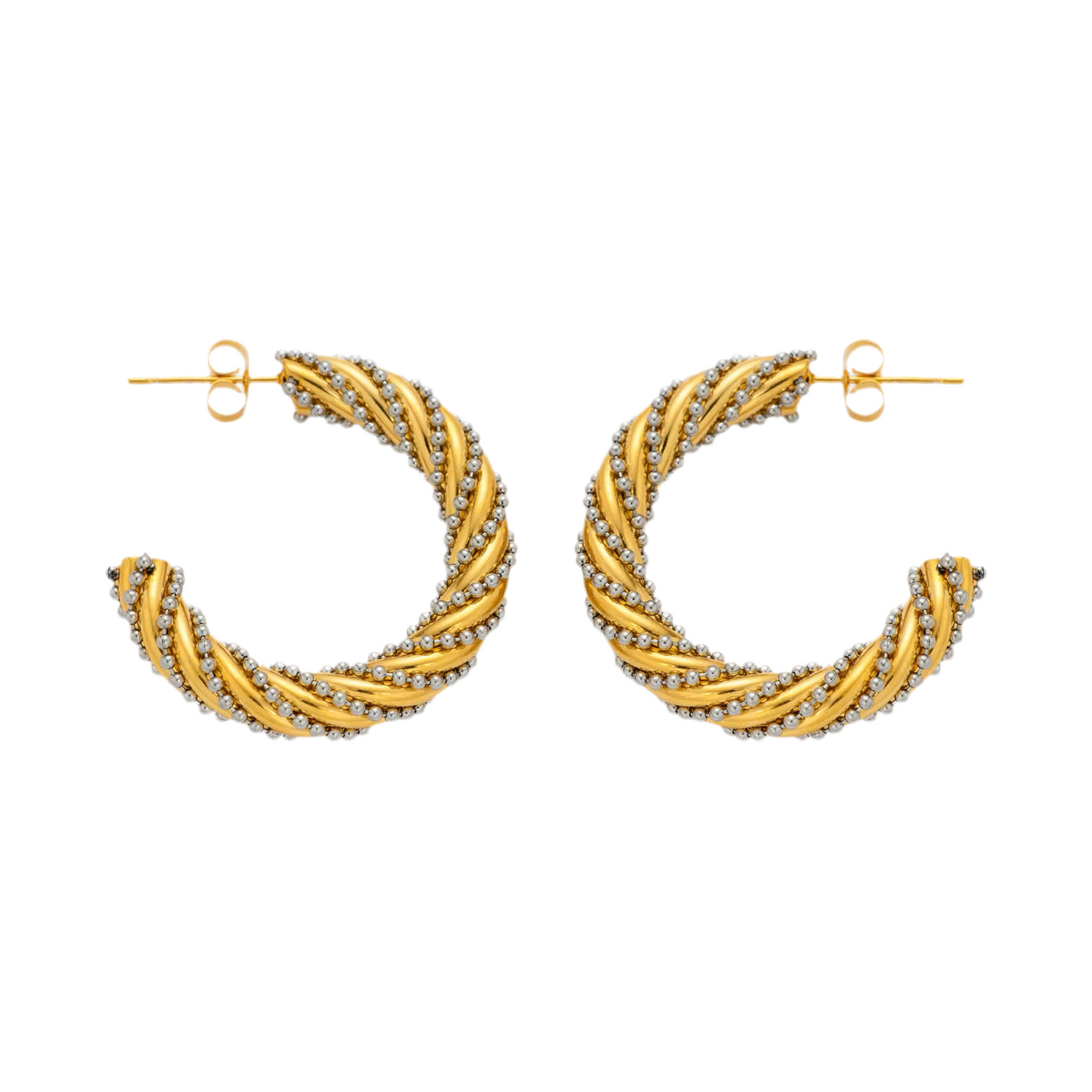 Elena Twisted Hoop Earrings