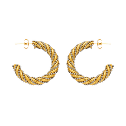 Elena Twisted Hoop Earrings