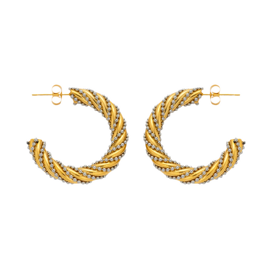 Elena Twisted Hoop Earrings