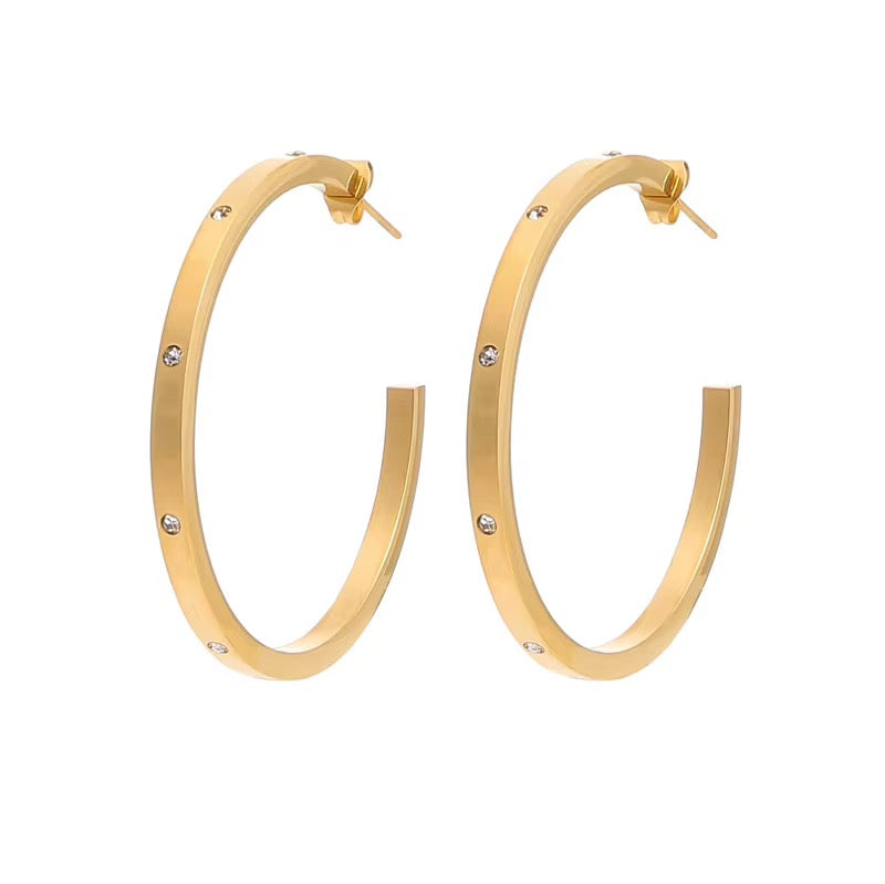 Stella Crystal Hoops